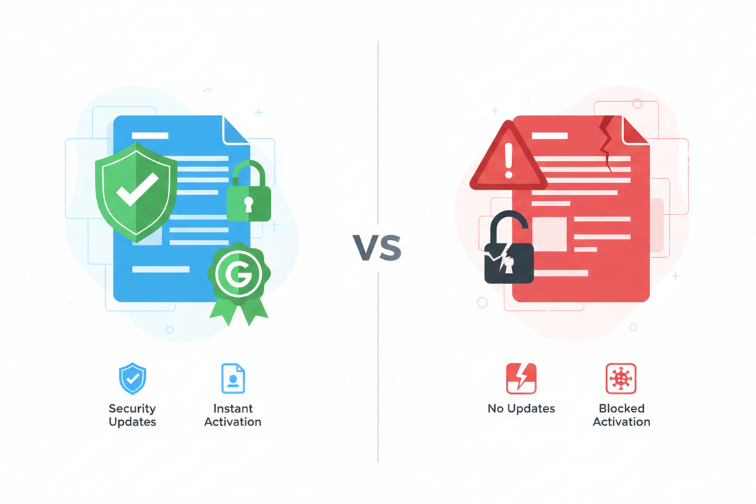 Genuine vs Non-Genuine Software Licenses